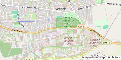 Map of Westhill, Aberdeenshire