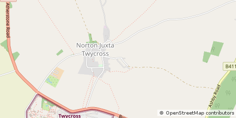 Map of Twycross,atherstone,, Warwickshire.