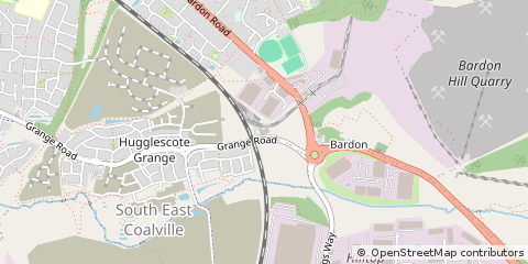Map of Coalville, Leicestershire