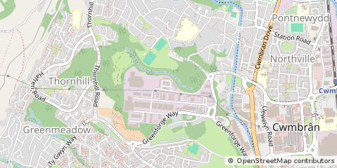 Map of Cwmbran, Torfaen