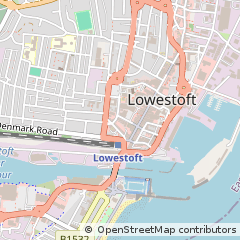 Map of Lowestoft, Suffolk