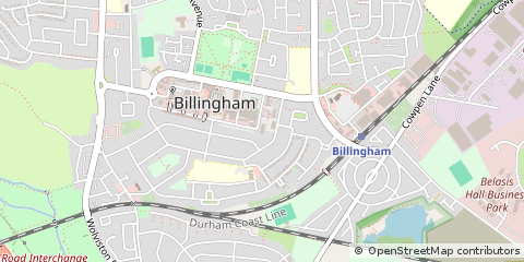 Map of Billingham, Cleveland