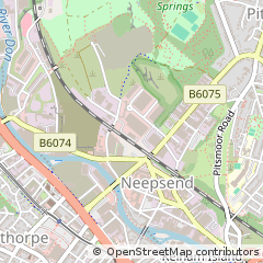 Map of Sheffield, South Yorkshire