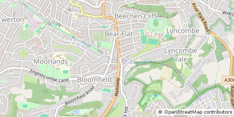 Map of Bath, Somerset
