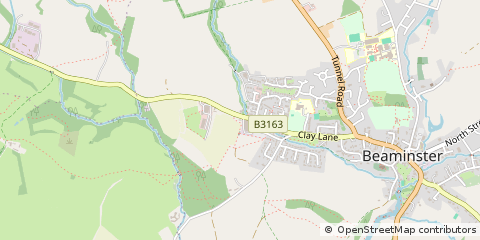 Map of Beaminster, Dorset