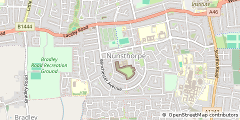 Map of Grimsby, North East Lincolnshire