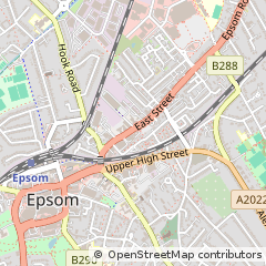 Map of Epsom, Surrey