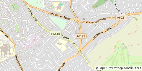 Map of Rotherham