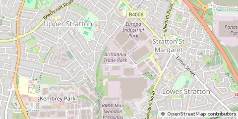 Map of Swindon, Wiltshire