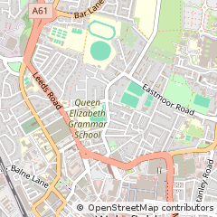 Map of Wakefield, South Yorkshire