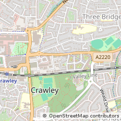 Map of Crawley, West Sussex