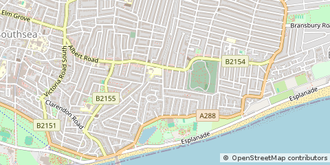 Map of Southsea, Hampshire