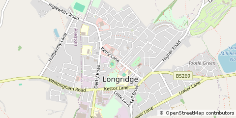 Map of Longridge, Lancashire