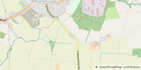 Map of Chesterfield, Derbyshire