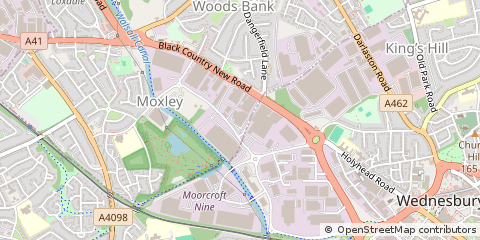 Map of Wednesbury, West Midlands