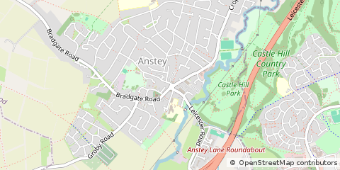 Map of Anstey, Leicestershire