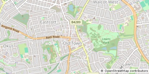 Map of OLD Town Swindon, Wiltshire