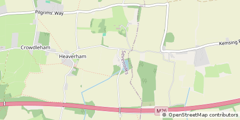 Map of Kemsing, Kent