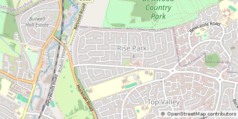 Map of Nottingham, Nottinghamshire
