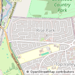 Map of Nottingham, Nottinghamshire