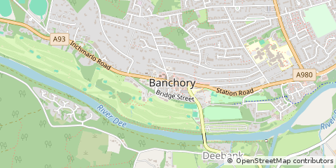 Map of Banchory, Aberdeenshire