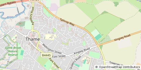Map of Thame, Oxfordshire
