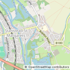 Map of Stanstead Abbotts Herts, Hertfordshire