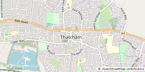 Map of Thatcham, Berkshire