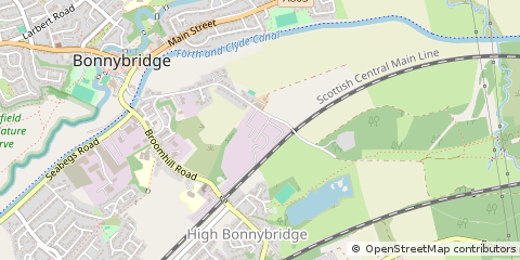 Map of Bonnyside Road, Bonnybridge, Stirlingshire
