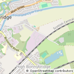 Map of Bonnyside Road, Bonnybridge, Stirlingshire