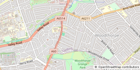 Map of Nottingham, Nottinghamshire