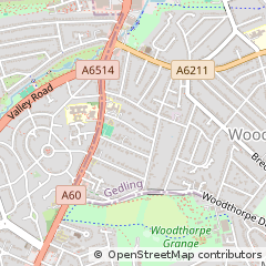 Map of Nottingham, Nottinghamshire