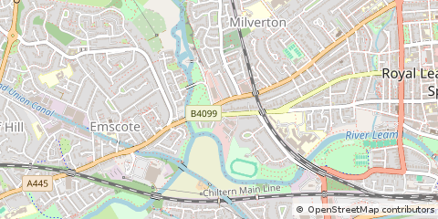 Map of Leamington SPA, Warwickshire