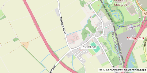 Map of Ickleton, Cambridgeshire