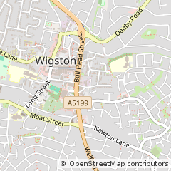 Map of Wigston, Leicestershire