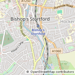 Map of Bishops Stortford, Hertfordshire