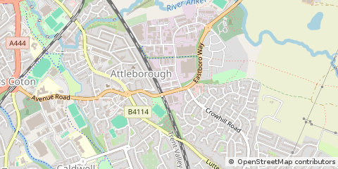 Map of Nuneaton, Warwickshire