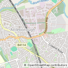 Map of Nuneaton, Warwickshire
