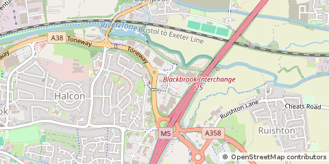 Map of Taunton, Somerset