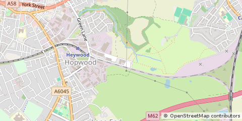 Map of Green Lane Heywood, Lancashire