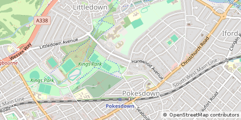 Map of Bournemouth, Dorset