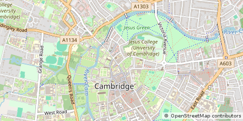 Map of Cambridge, Cambridgeshire