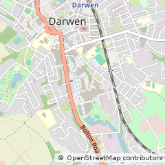 Map of Darwen, Lancashire