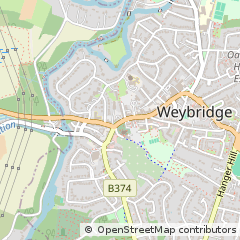 Map of Weybridge, Surrey