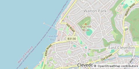 Map of Clevedon, North Somerset