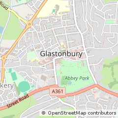 Map of Glastonbury, Somerset