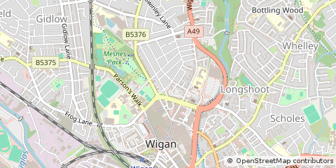 Map of Wigan, Lancashire