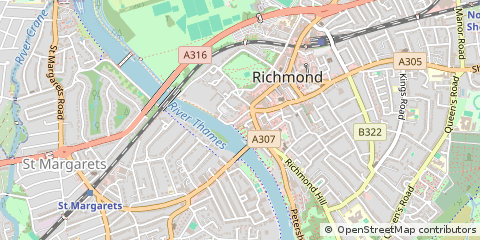 Map of Richmond, Surrey