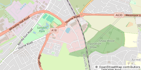 Map of Doncaster, South Yorkshire