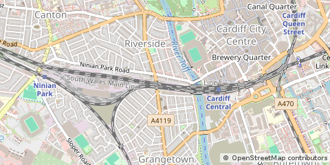 Map of Cardiff